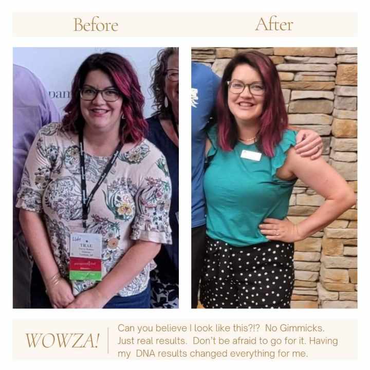 before and after photo of fat loss program